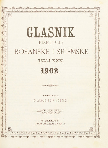God. 30(1902) / uredjuje dr. Alojzije Vincetić