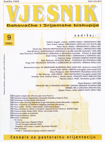 God. 130(2002), 9 / glavni i odgovorni urednik Vladimir Dugalić