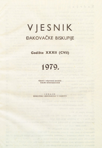 God. 32=107(1979) / glavni i odgovorni urednik Vilim Hiršnhauzer