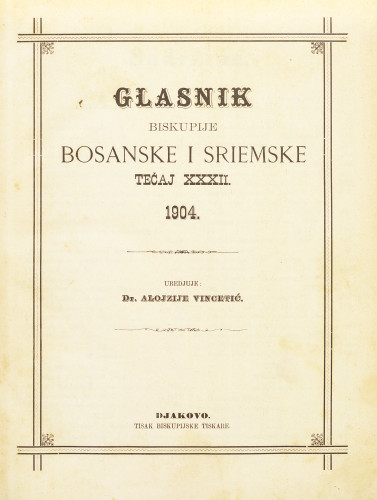 God. 32(1904) / uredjuje dr. Alojzije Vincetić