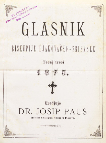 God. 3(1875) / uredjuje dr. Josip Paus
