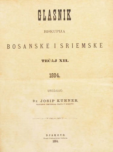 God. 12(1884) / uredjuje dr. Josip Kuhner