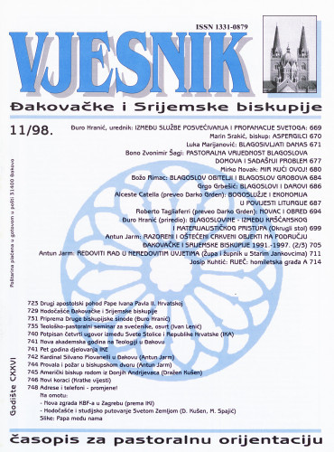 God. 126(1998), 11 / glavni i odgovorni urednik Đuro Hranić