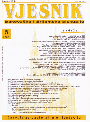 God. 130(2002), 5 / glavni i odgovorni urednik Vladimir Dugalić