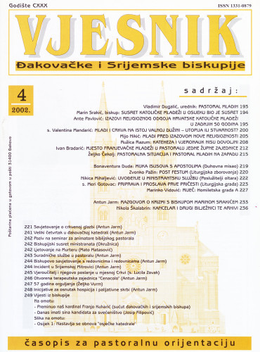 God. 130(2002), 4 / glavni i odgovorni urednik Vladimir Dugalić