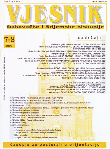 God. 130(2002), 7-8 / glavni i odgovorni urednik Vladimir Dugalić