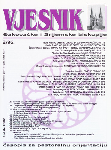 God. 124(1996), 2 / glavni i odgovorni urednik Đuro Hranić