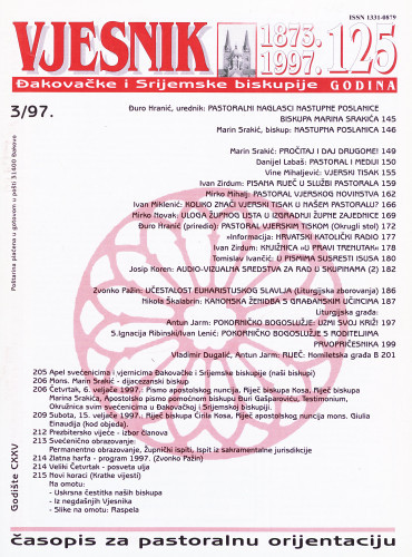 God. 125(1997), 3 / glavni i odgovorni urednik Đuro Hranić