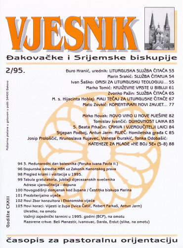 God. 123(1995), 2 / glavni i odgovorni urednik Đuro Hranić