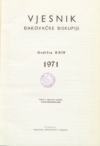 God. 24(1971) / glavni i odgovorni urednik Vilim Hiršnhauzer