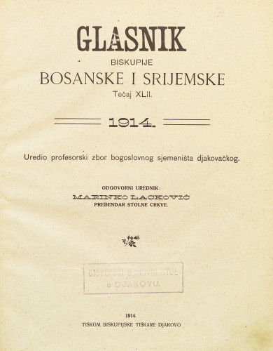 God. 42(1914) / odgovorni urednik Marinko Lacković