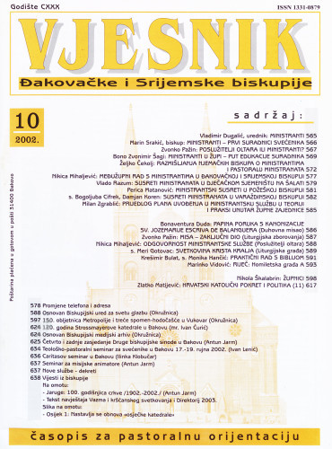 God. 130(2002), 10 / glavni i odgovorni urednik Vladimir Dugalić