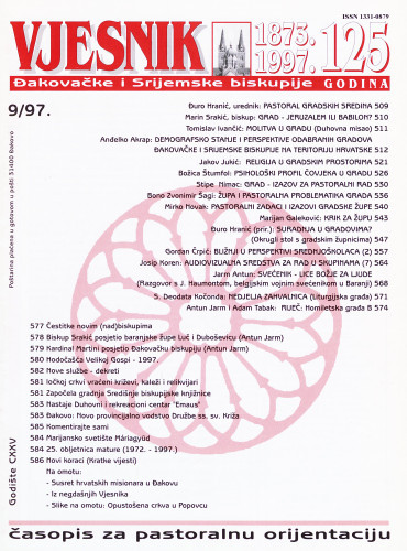God. 125(1997), 9 / glavni i odgovorni urednik Đuro Hranić