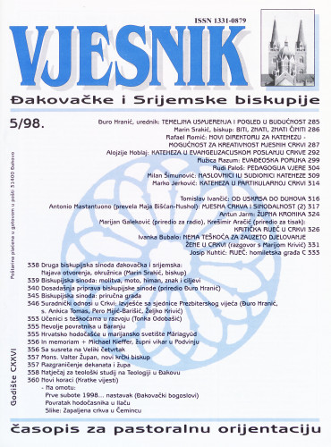 God. 126(1998), 5 / glavni i odgovorni urednik Đuro Hranić
