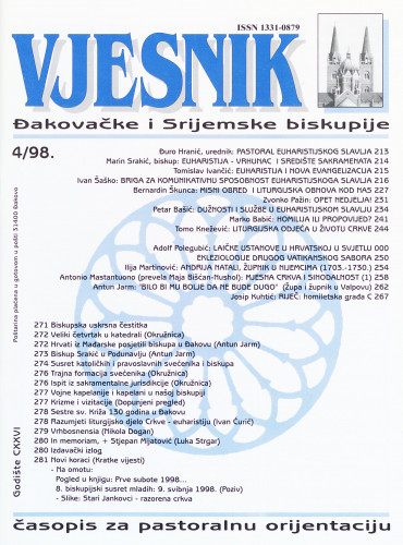 God. 126(1998), 4 / glavni i odgovorni urednik Đuro Hranić