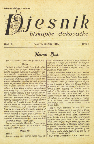 God. 2(1949) / glavni i odgovorni urednik dr. Zvonimir Marković