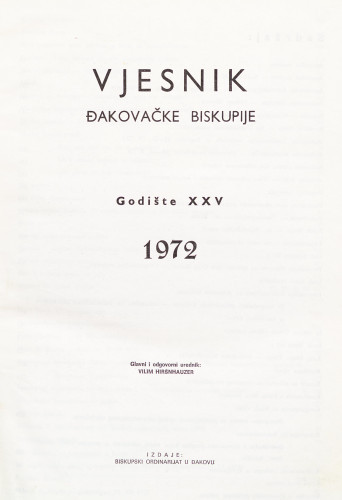 God. 25(1972) / glavni i odgovorni urednik Vilim Hiršnhauzer
